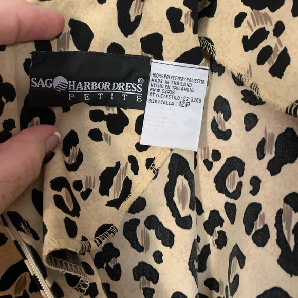 Leopard Print Dress, Petite - Picture 3 of 3